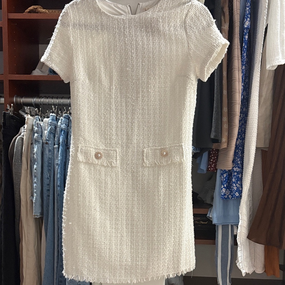 BeBop White Tweed Mini Dress